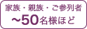 家族・親族・ご参列者　5、6名様ほど